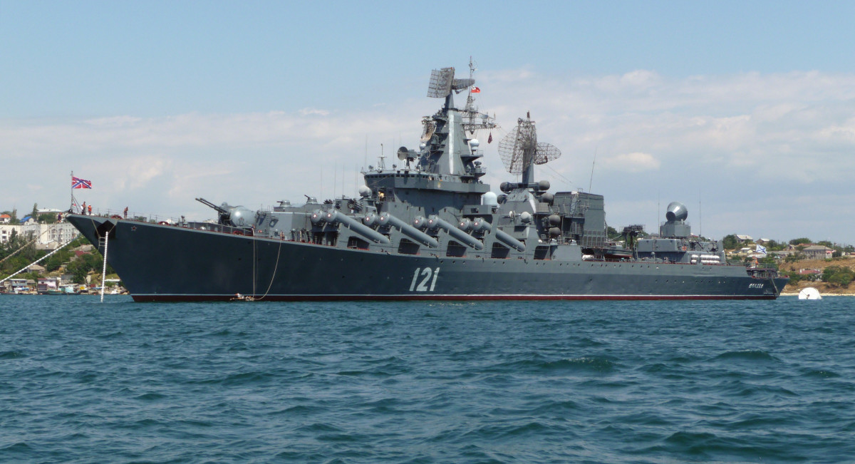 Moszkva orosz hadihajó elsüllyedt a Fekete-tengeren