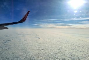 Anglia, repülő, utazás, felhők