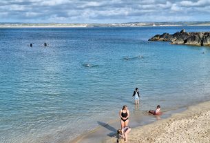 Egyesült Királyság, St Ives, Anglia, strand, tenger, tengerpart